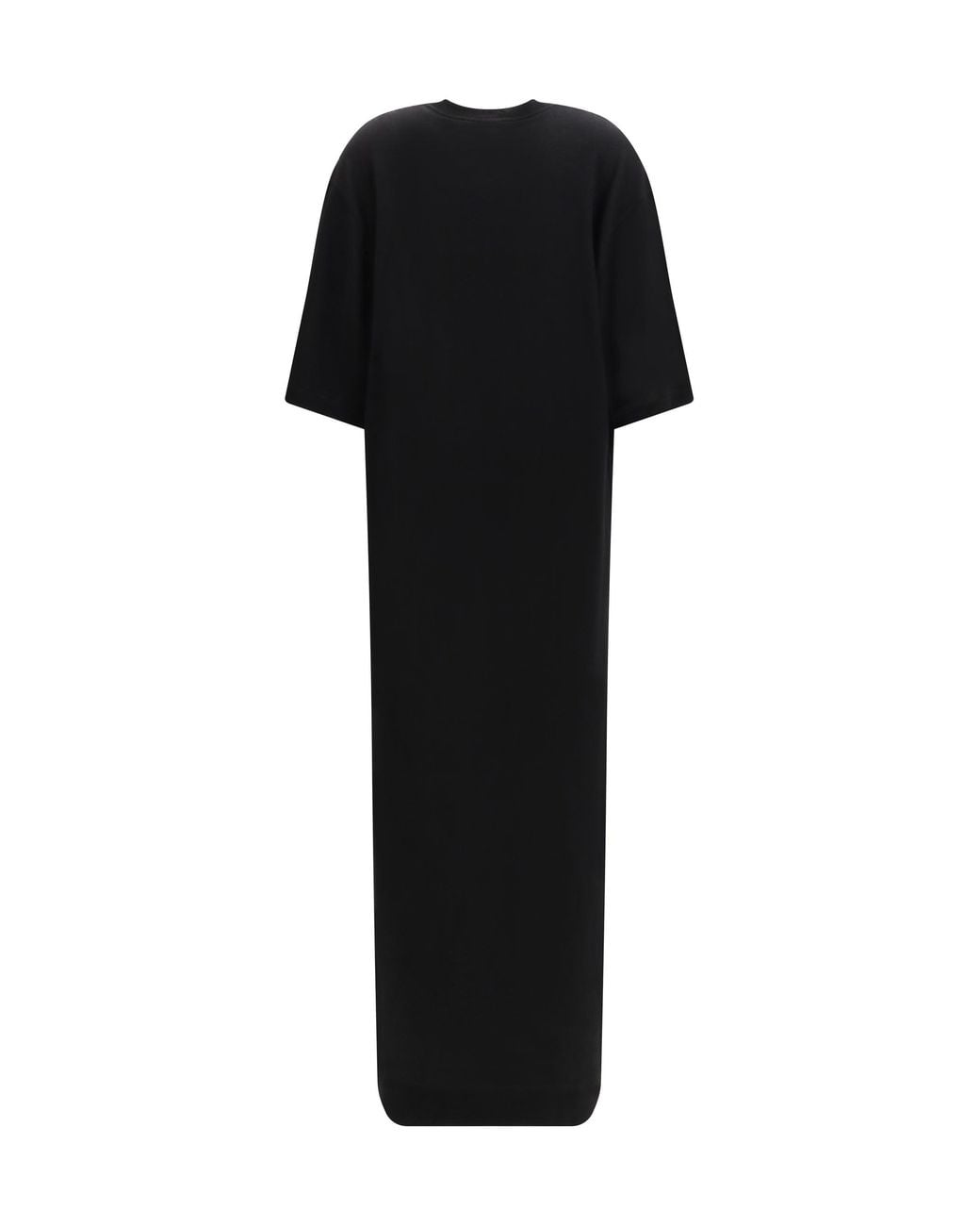 Totême Black Wool T-Shirt Dress
