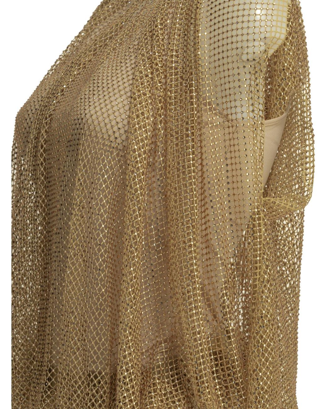 Max Mara Natural Sequined Sleeveless Top