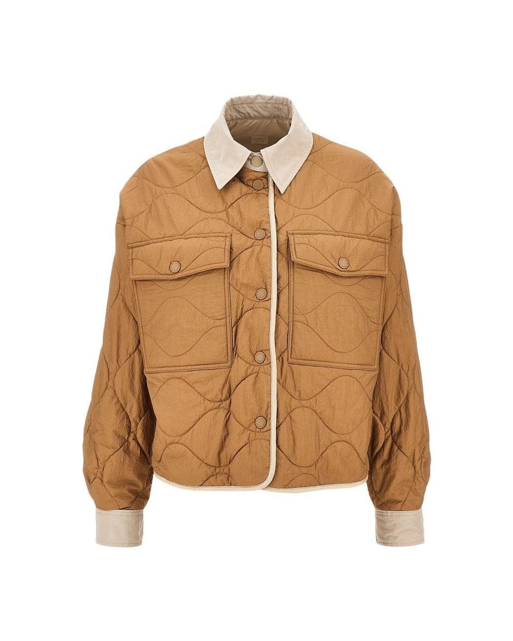 Weekend by Maxmara Natural Reversible Water-Repellent Canvas Padded Jacket