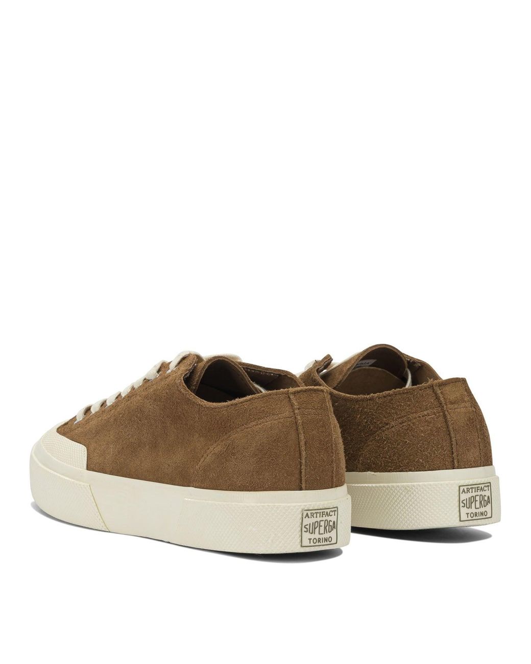 Superga Brown Leather Sneakers for men