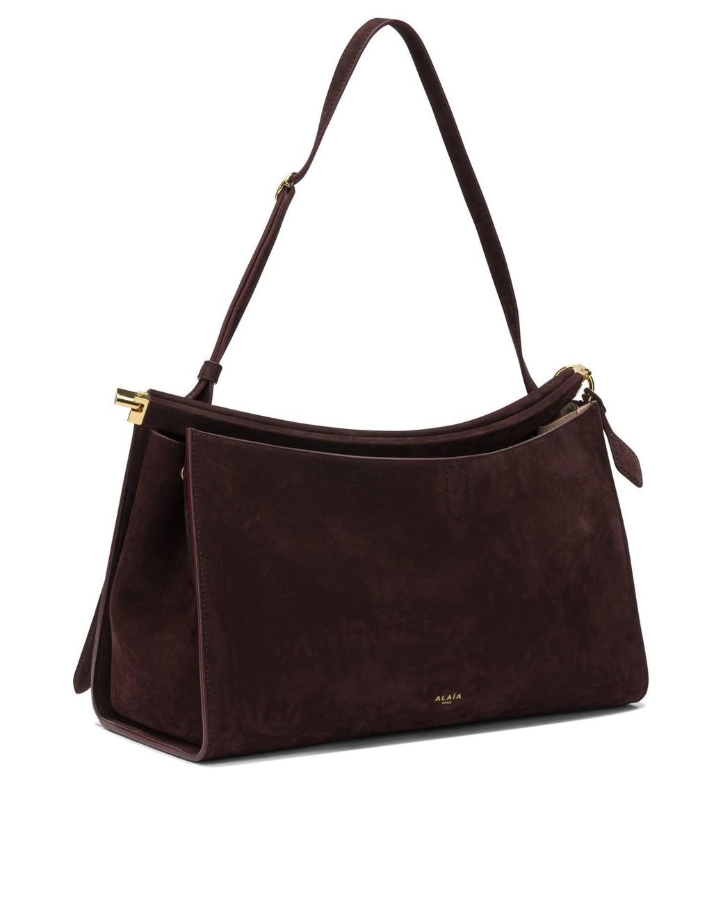 Alaïa Brown "Le Click Pocket 35" Medium Shoulder Bag