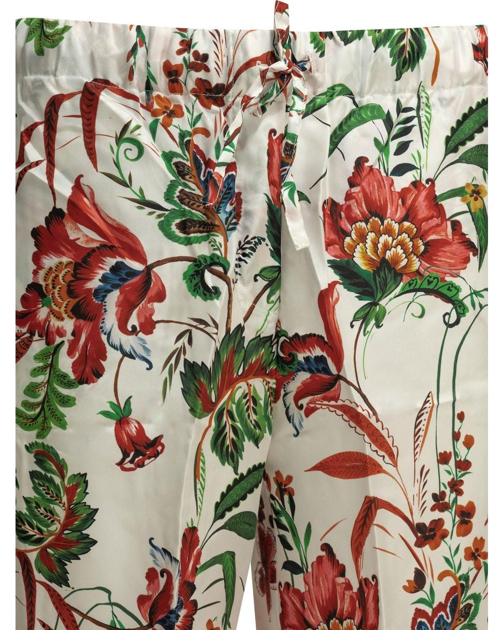 Samantha Sung White Silk Trousers