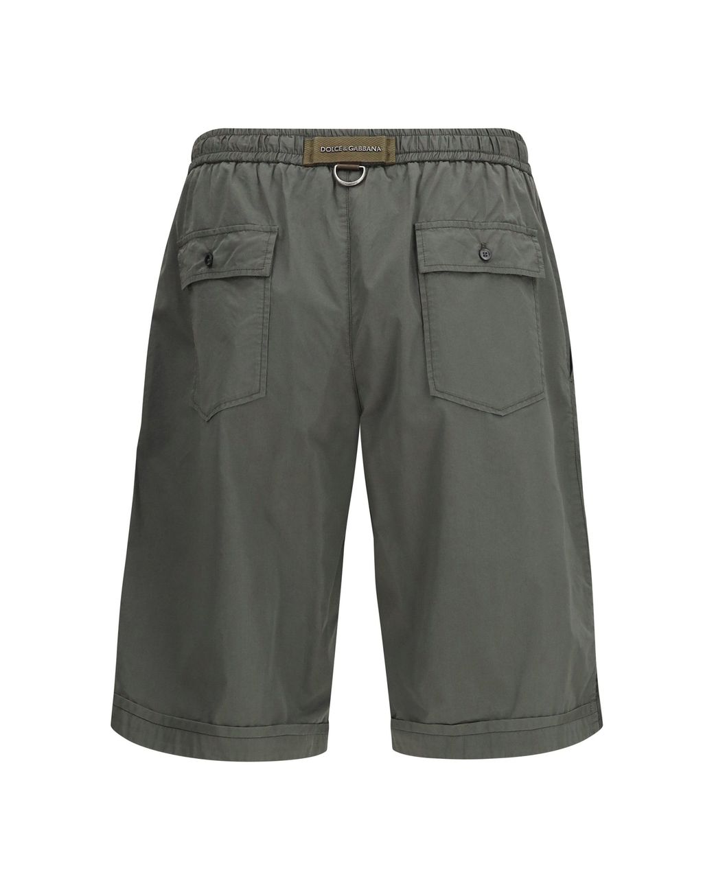 Dolce & Gabbana Gray Dolce & Gabbana Drawstring Pocket Shorts for men