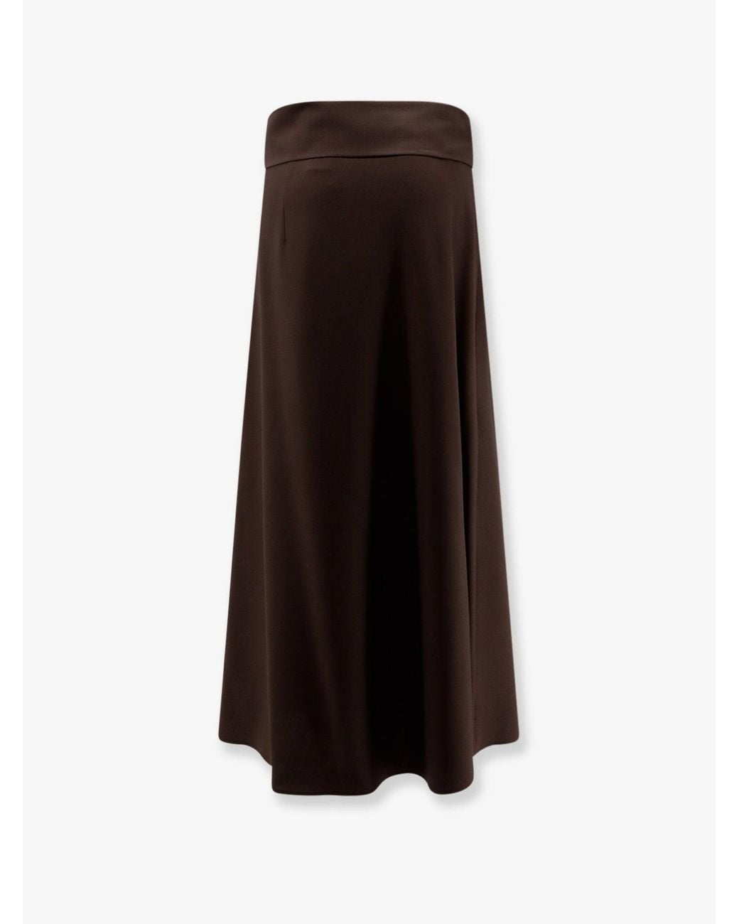 Alysi Black Stretch Virgin Wool Long Skirt