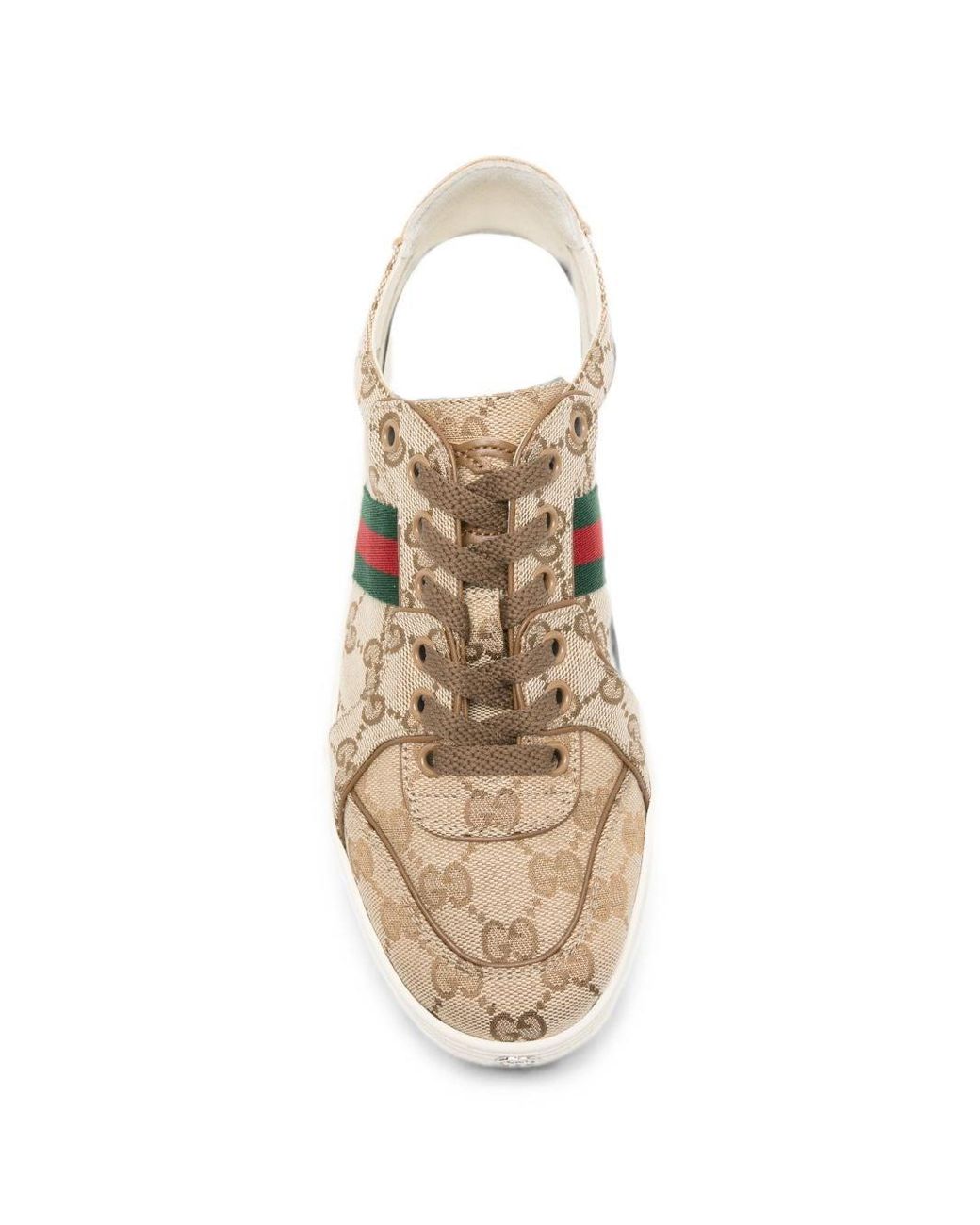 Gucci White Gg Canvas Sneakers