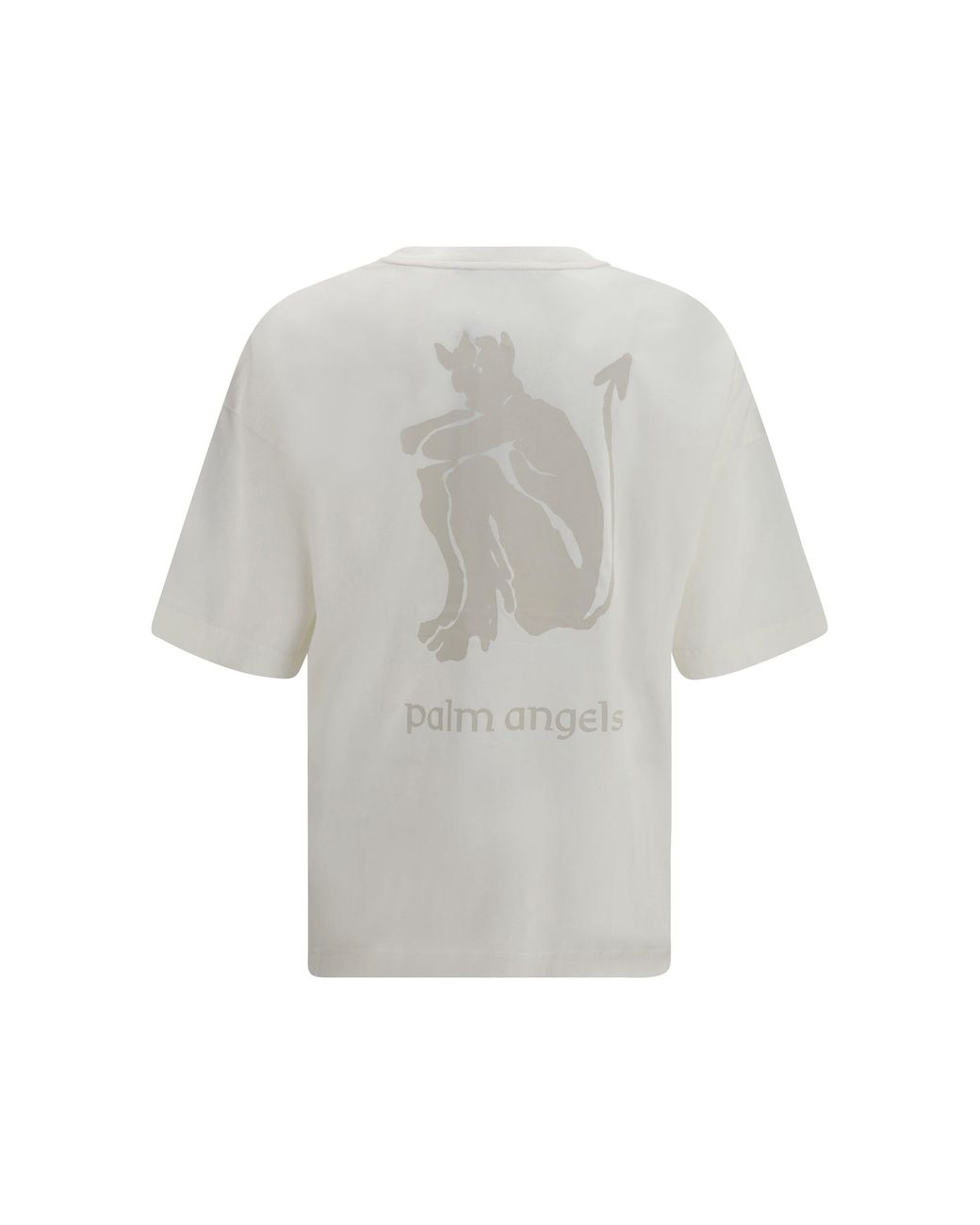 Palm Angels White Devil Loose T-Shirt for men
