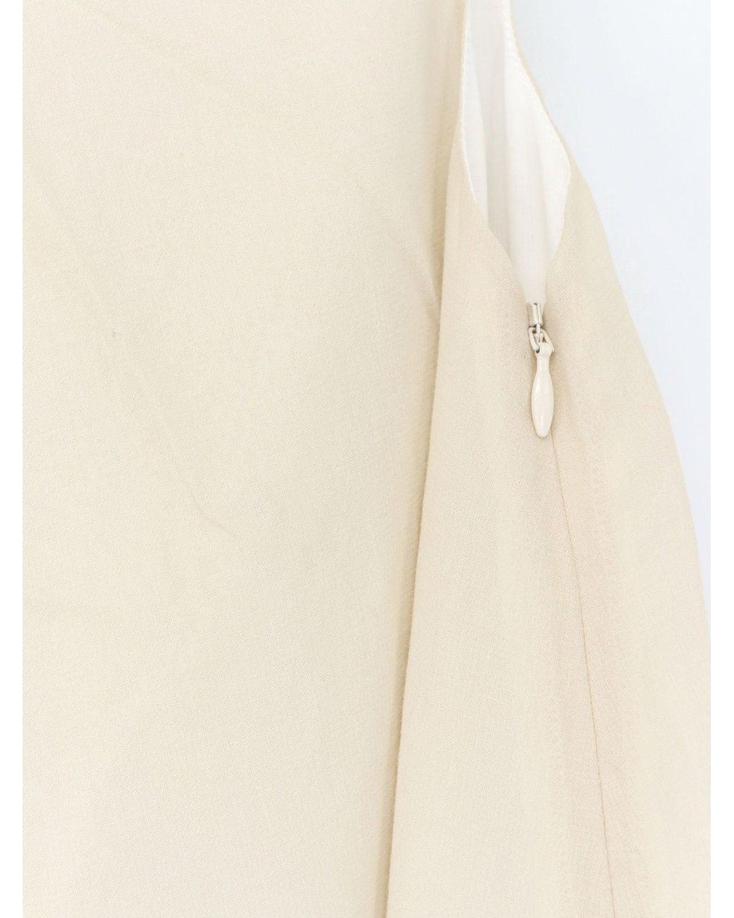 LAMRONS White Dress Viscose-Lyocell Blend