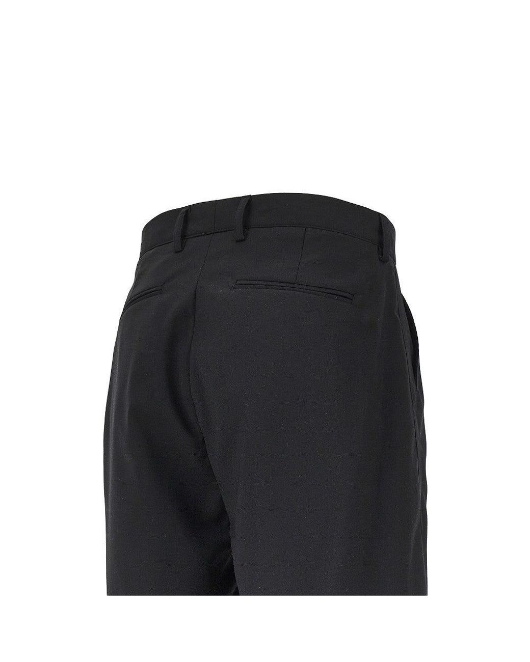 MARSĒM Black Tailored Shorts With Satin Ribbon for men