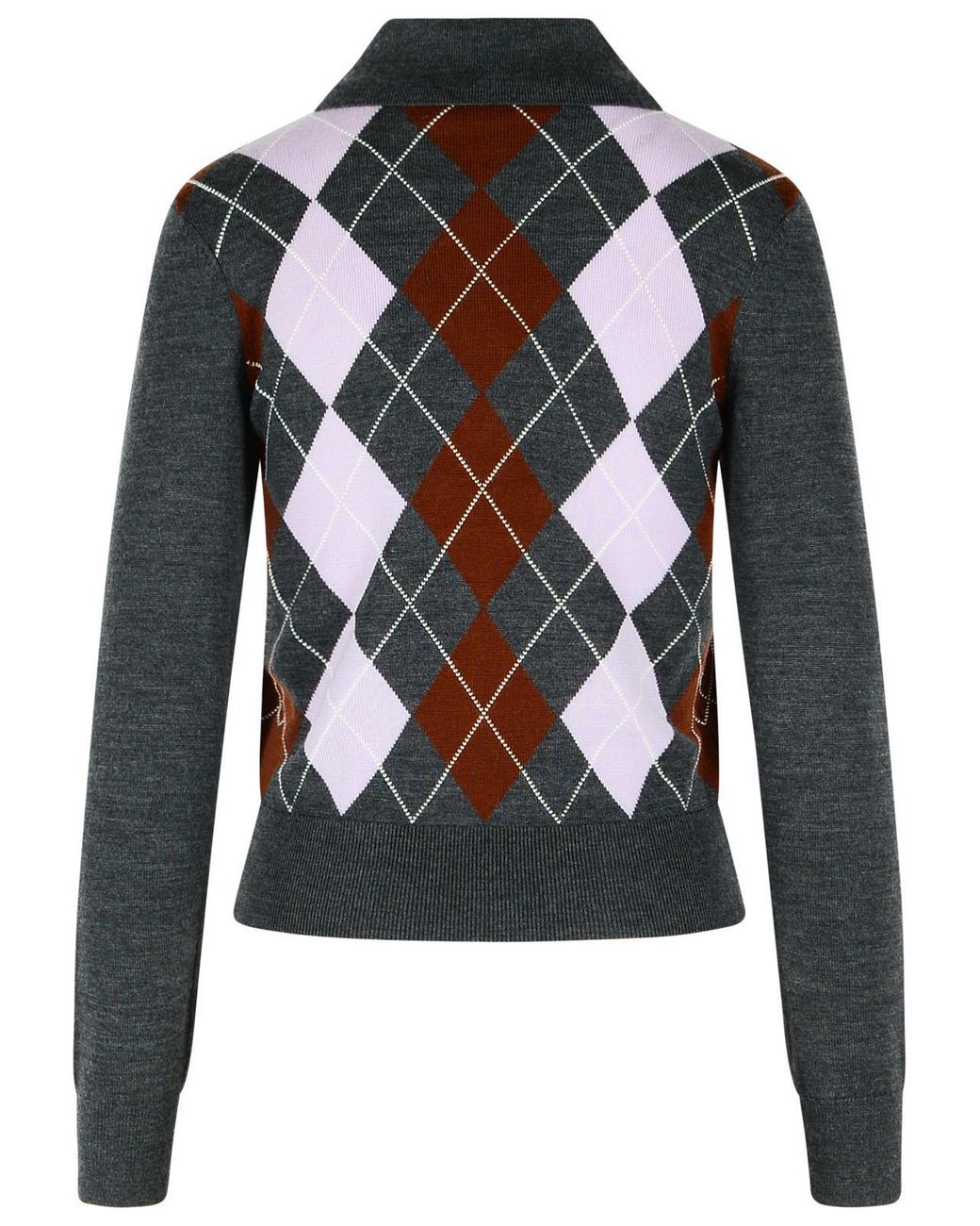 Self-Portrait Black Self Portrait 'Argyle' Wool Sweater