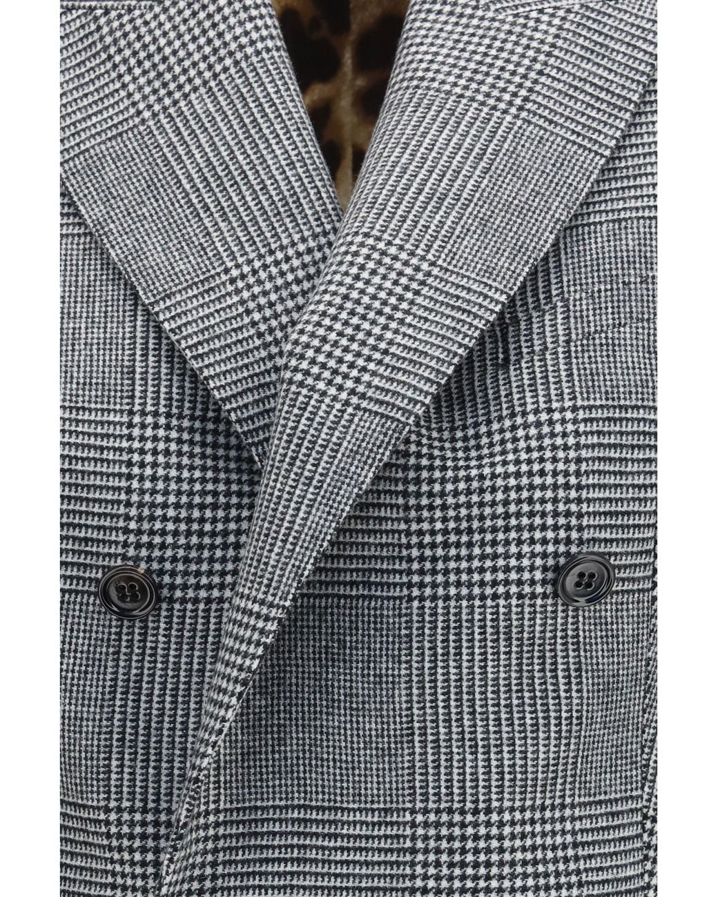 Dolce & Gabbana Gray Dolce & Gabbana Prince Of Wales Double Breasted Vest