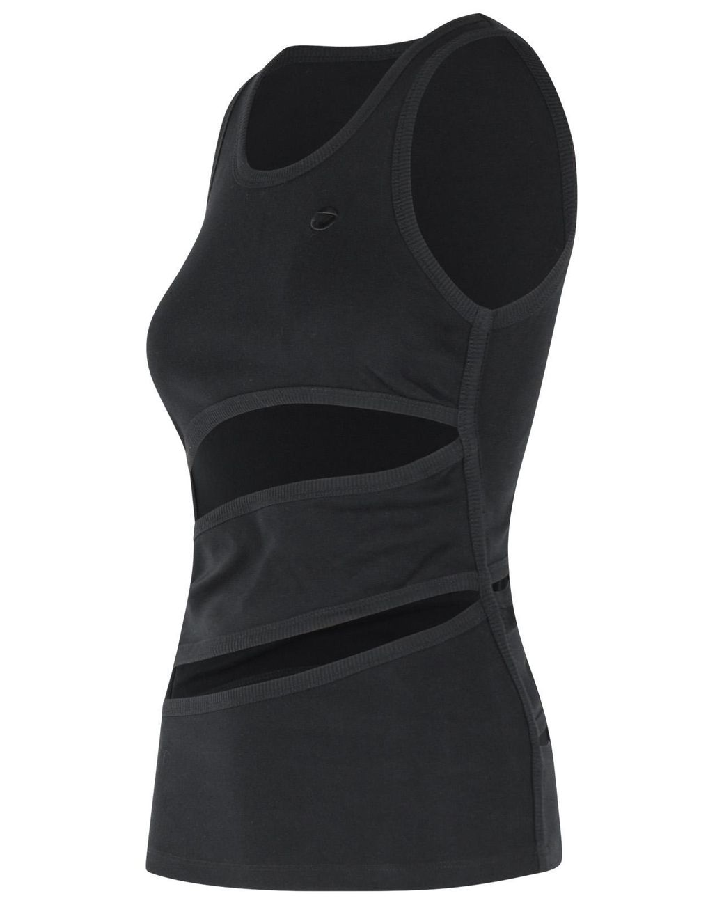 Coperni Black 'Spirale' Cotton Tank Top