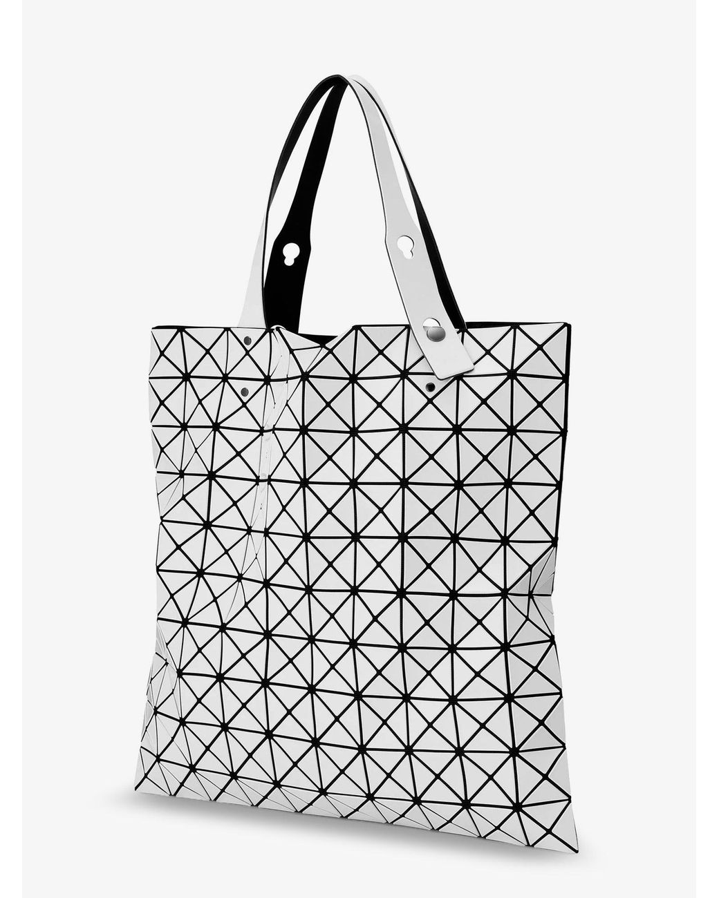Issey Miyake White Prism Tote Pvc Shoulder Bag