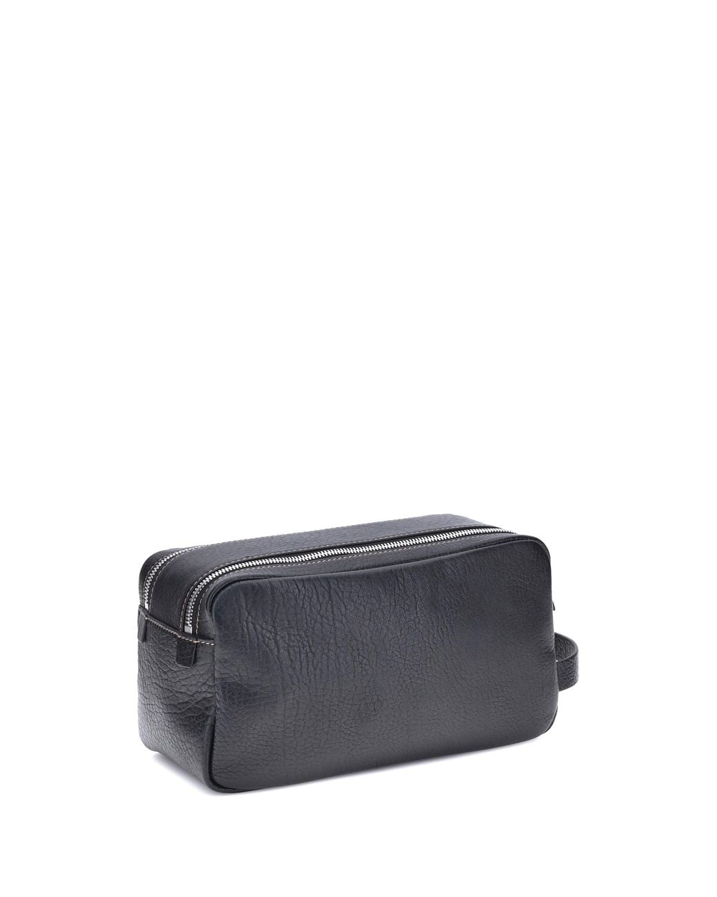 Brunello Cucinelli Blue Pebbled Leather Beauty Case for men