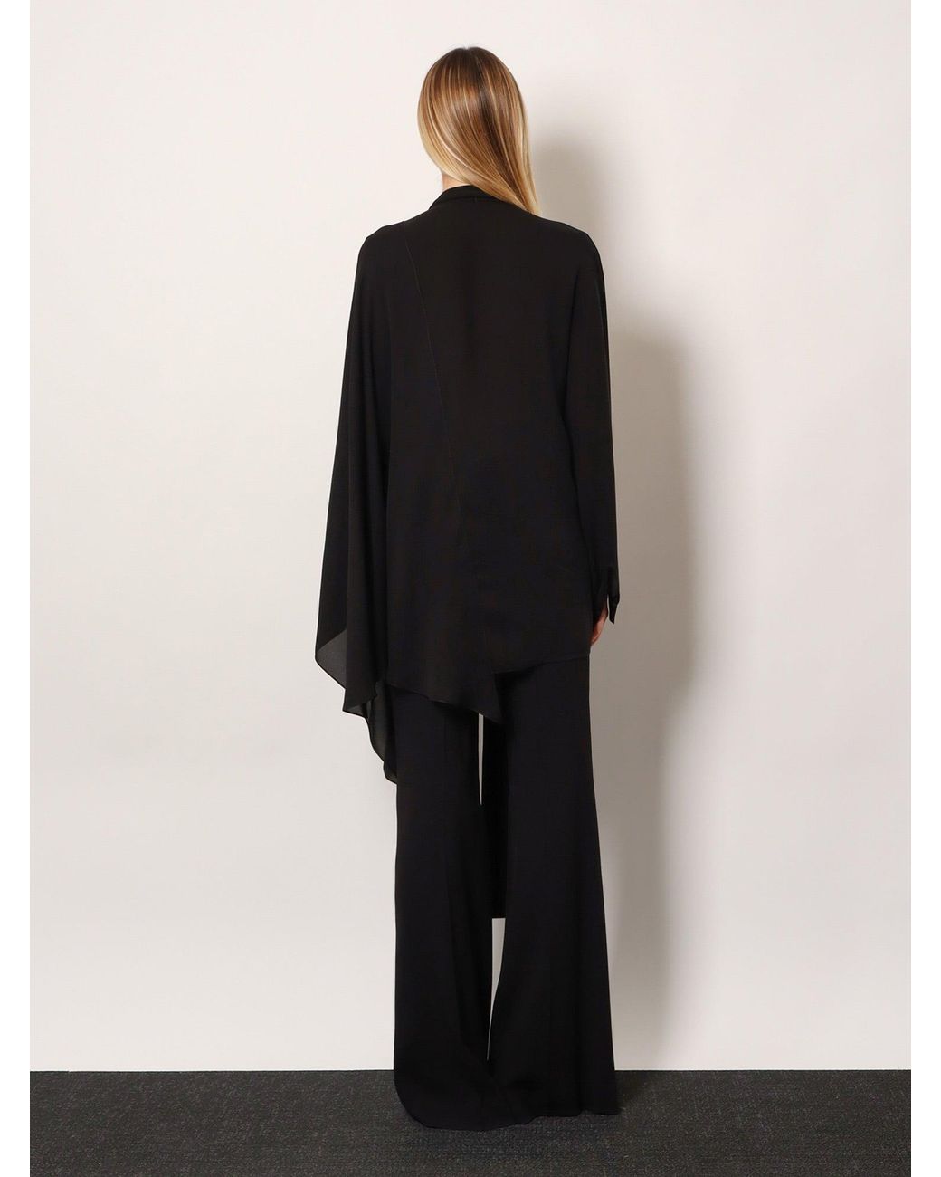 Balenciaga Black Silk Shirt With Bow
