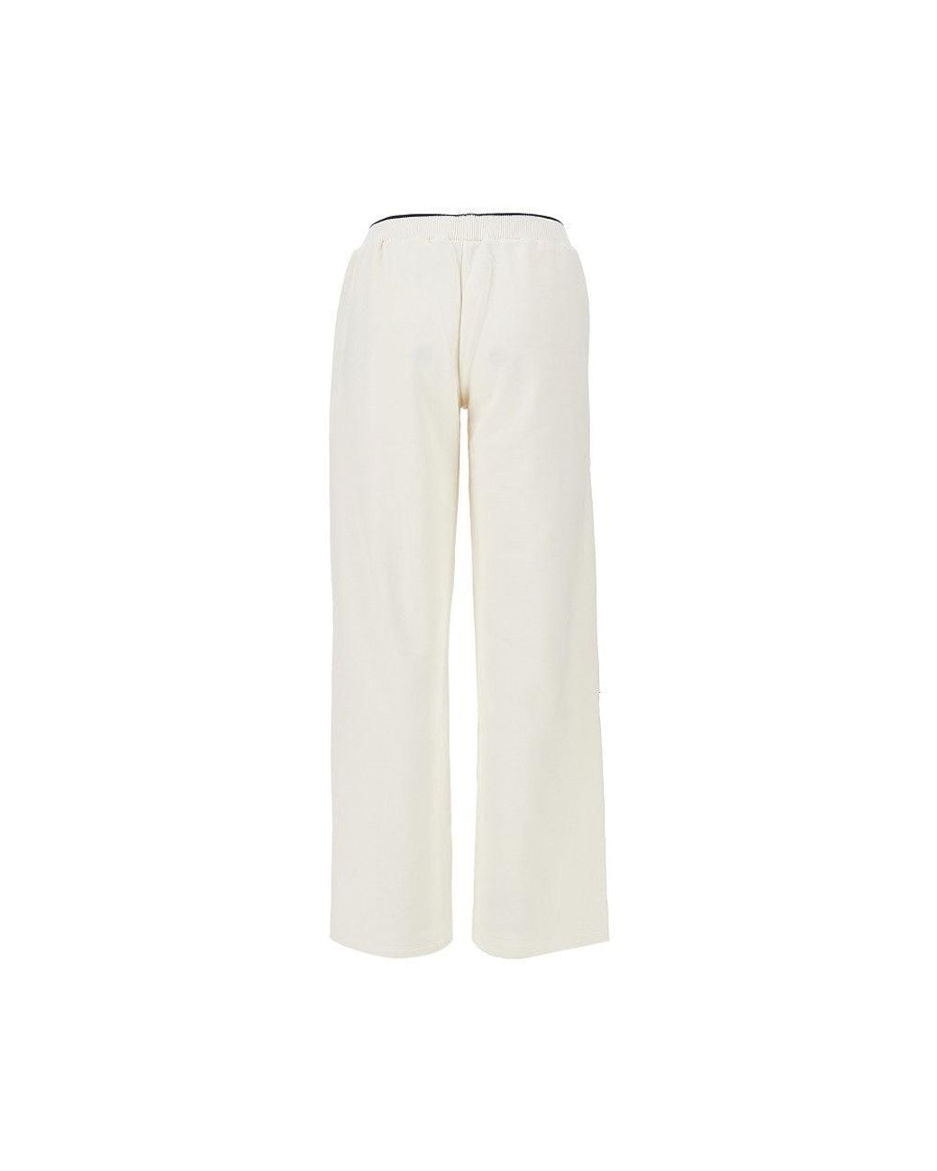 EA BODYWEAR White Wide-Leg Jersey Pants