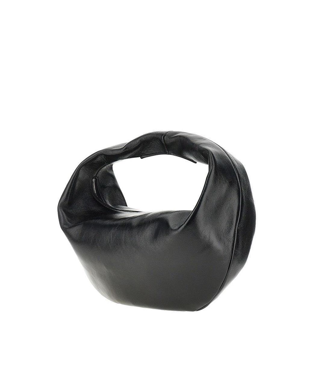 Khaite Black Medium 'Olivia' Leather Hobo Bag