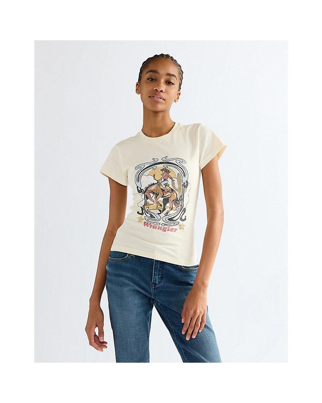 Wrangler White Slim Shrunken Band Tee