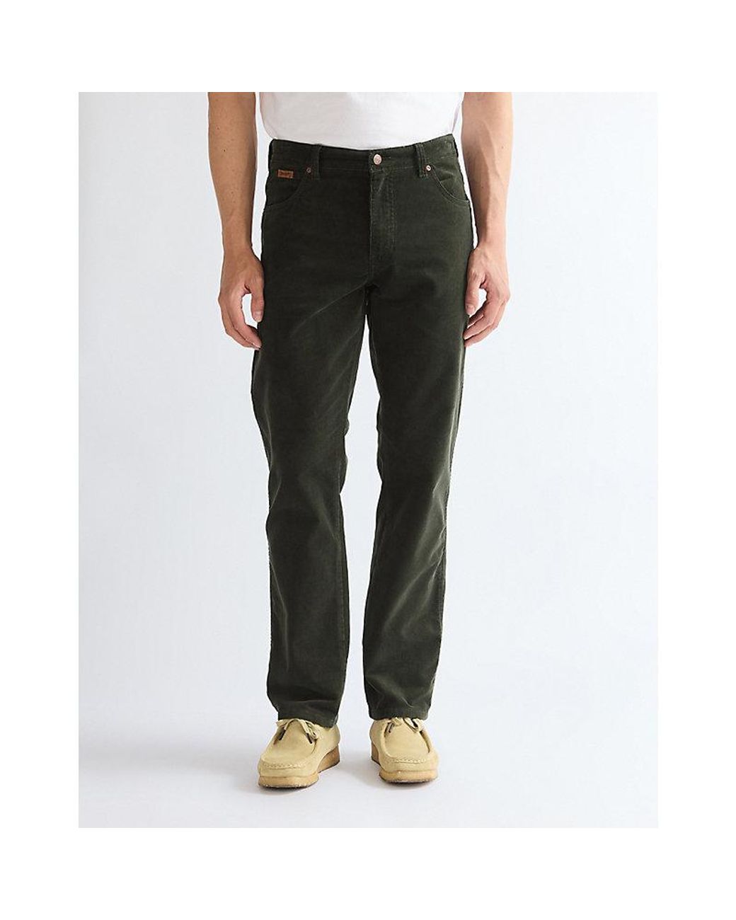 Wrangler Black Texas Straight Corduroy Trousers Size 30 X32 for men