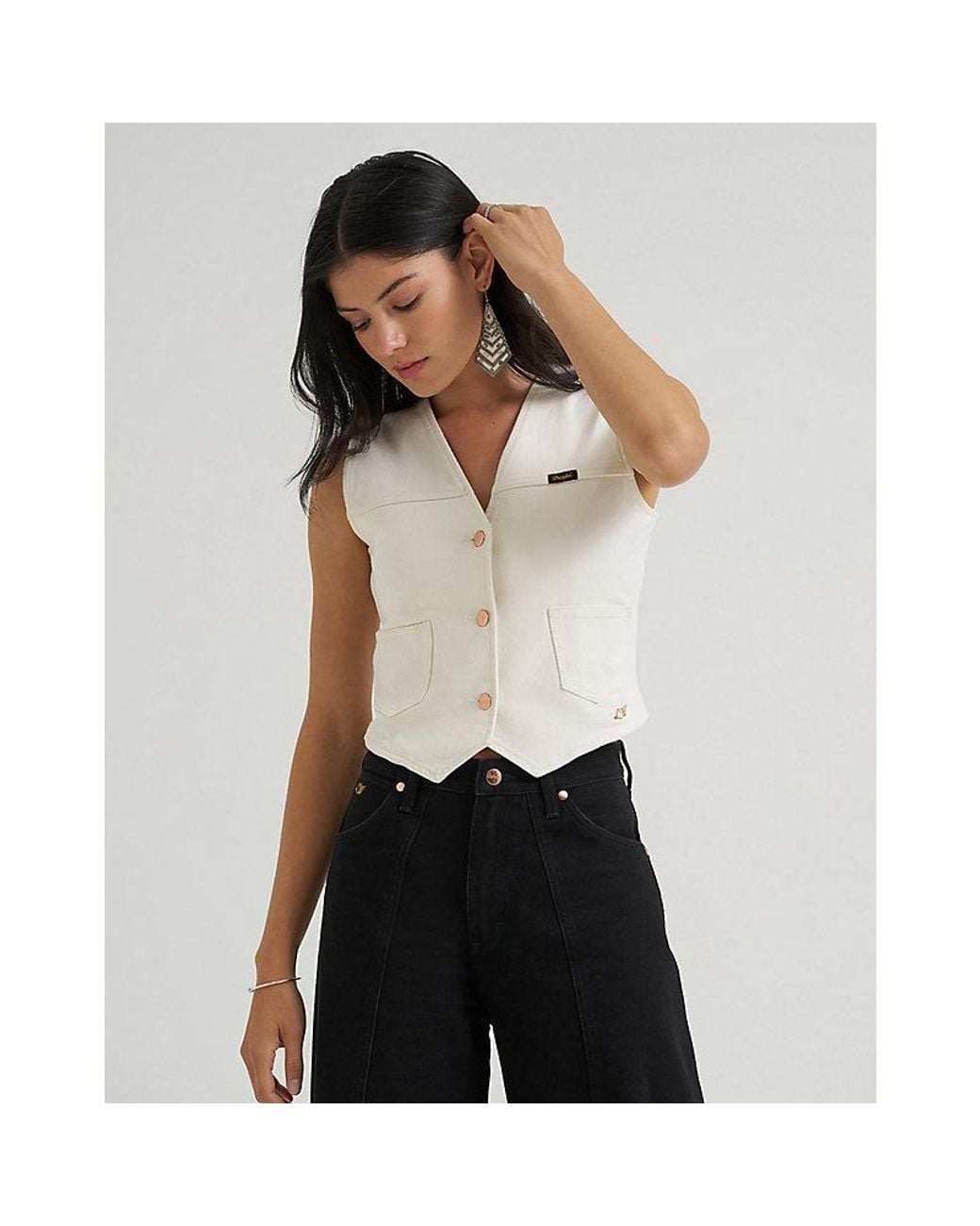Wrangler Black Lainey Wilson X Iconic Denim Vest