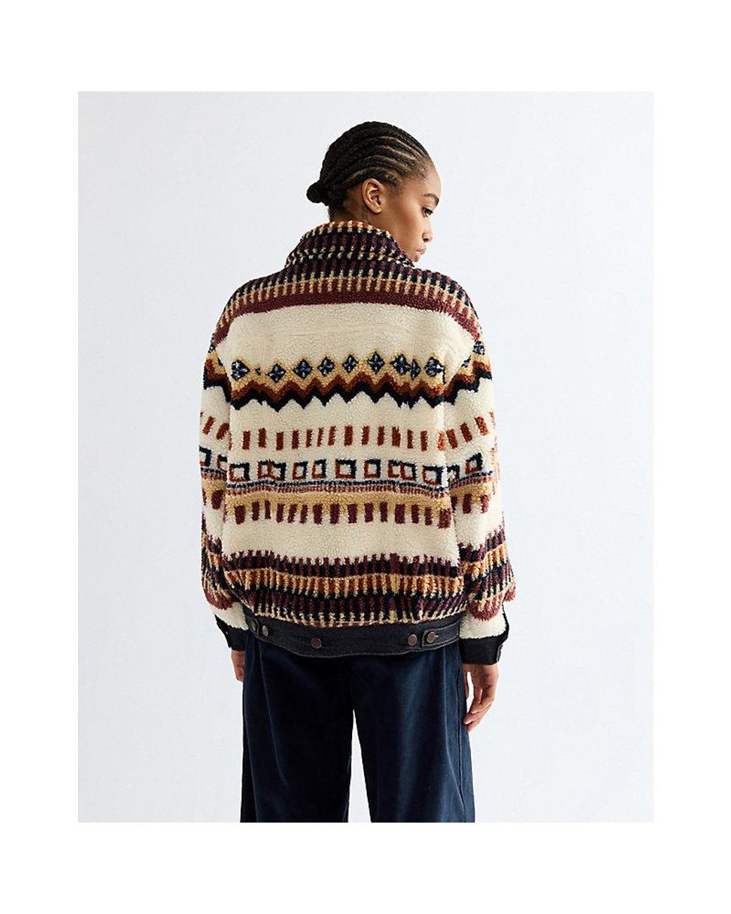 Wrangler Black Relaxed Sherpa Trucker Jacket
