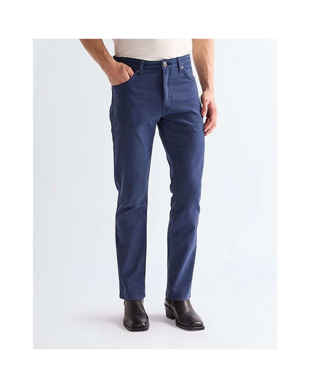 Wrangler Blue Larston Slim Tapered Trousers Size 27 X32 for men