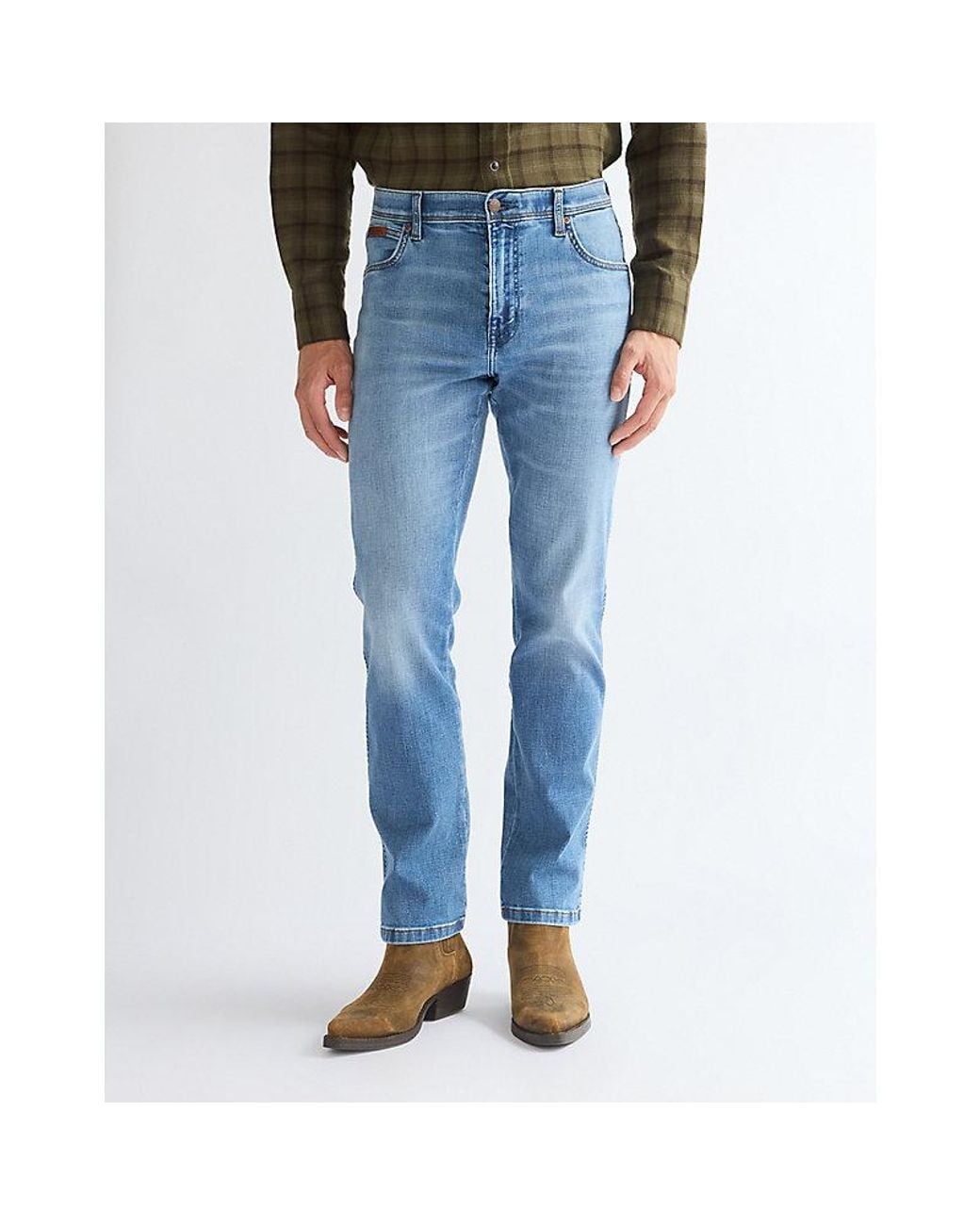 Wrangler Blue Texas Straight High Stretch Jean Size 30 X32 for men