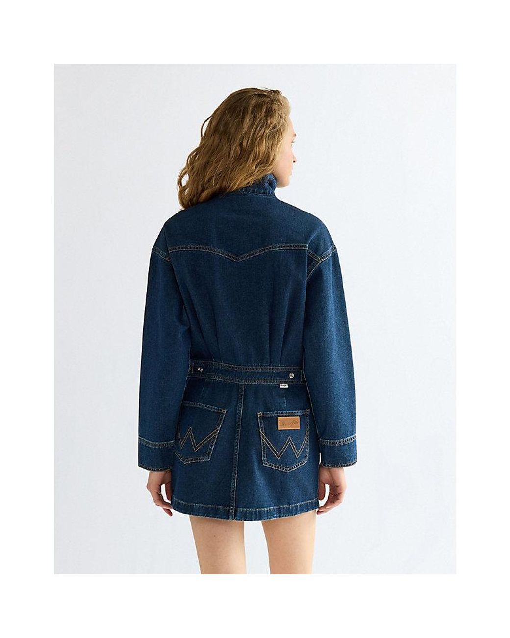Wrangler Blue Relaxed Moto Dress