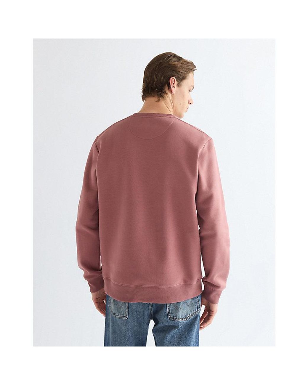 Wrangler Red Regular Sign Off Crew Sweatshirt for men