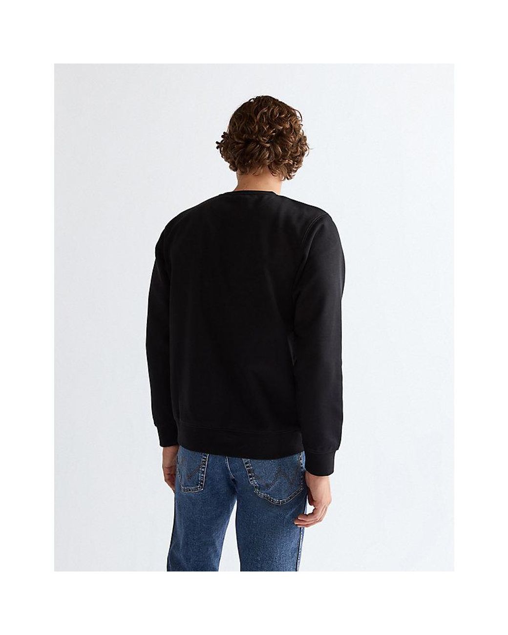 Wrangler Black Regular Sign Off Crew Sweatshirt for men