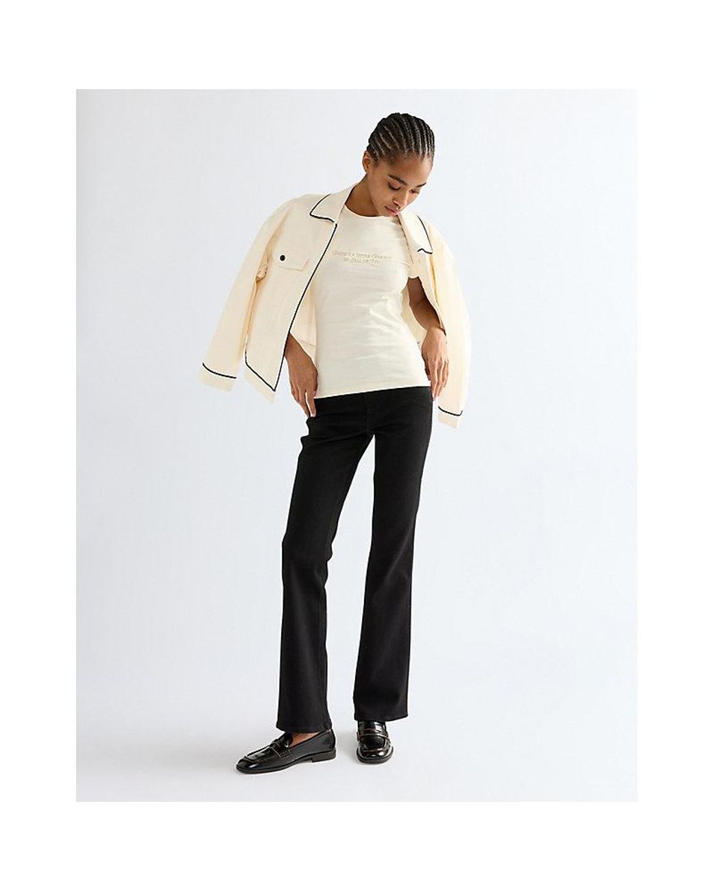 Wrangler White Slim Shrunken Band Tee