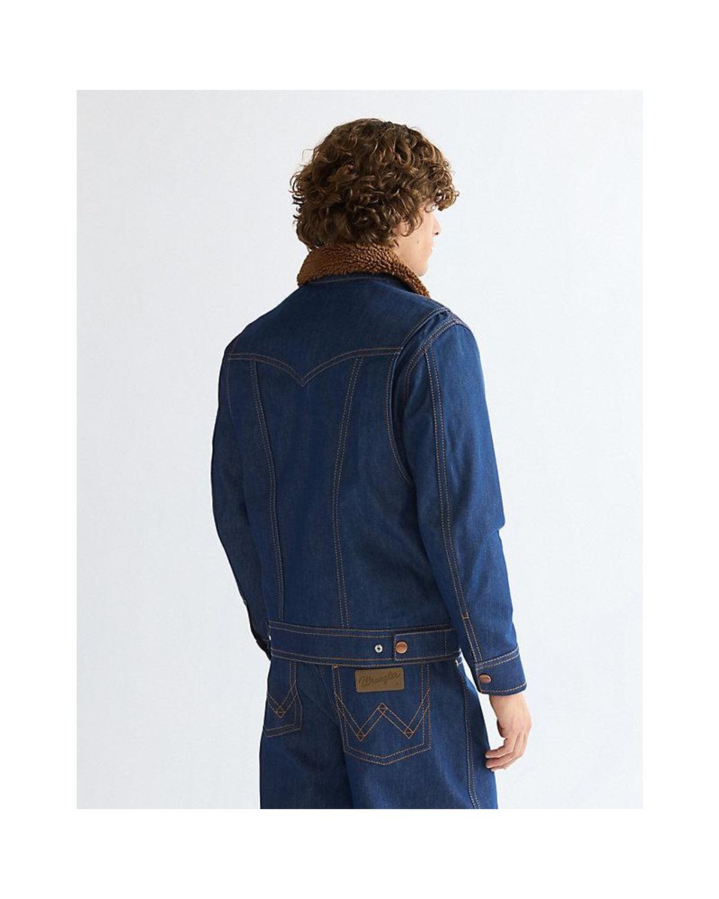 Wrangler Blue Super Jeans Relaxed Jacket for men