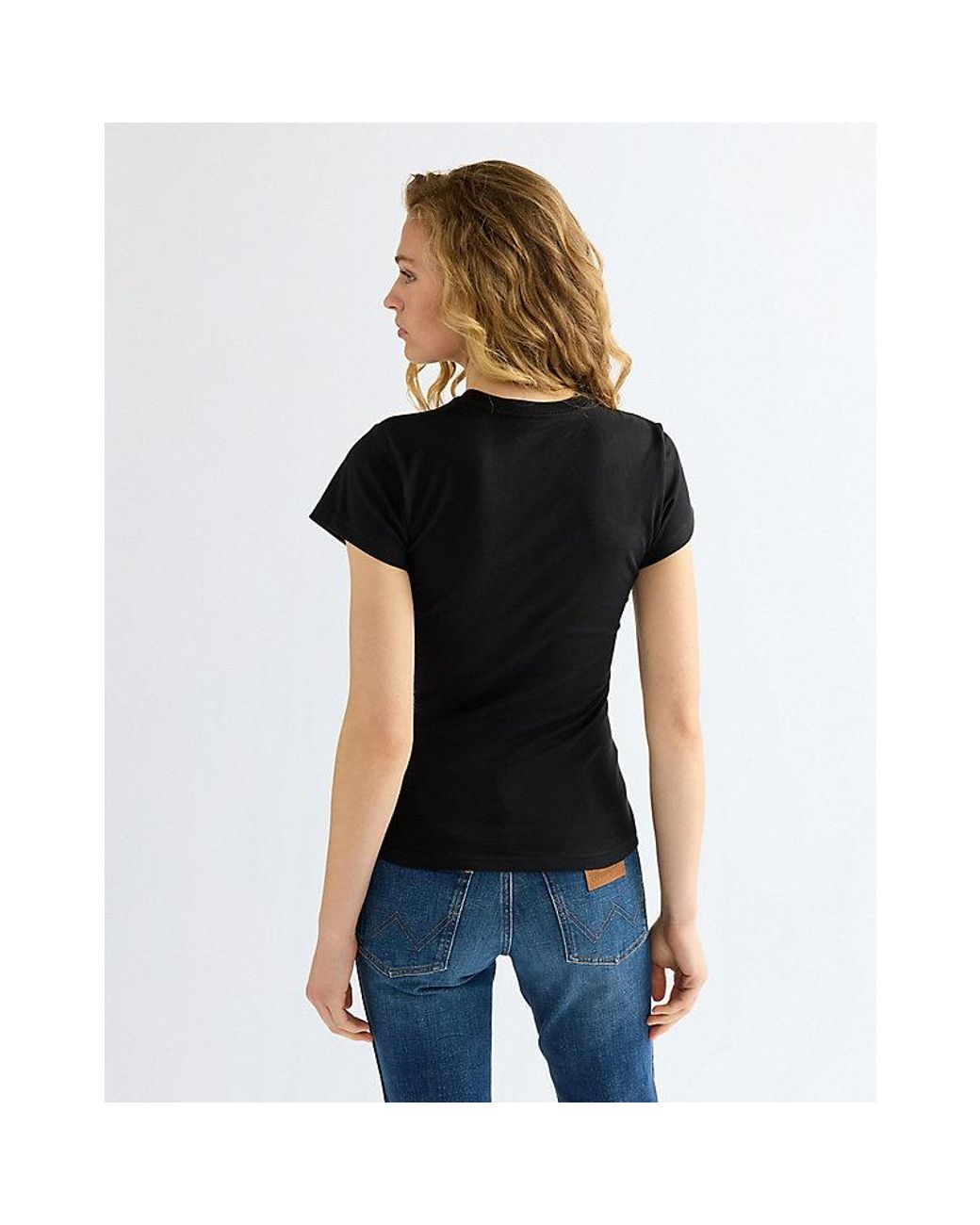 Wrangler Black Slim Shrunken Band Tee