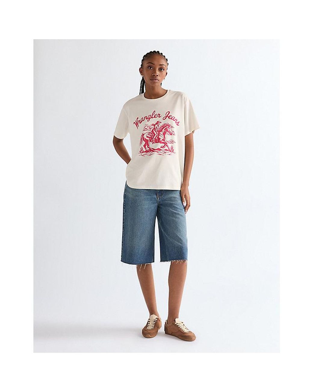 Wrangler Blue Low Rise Loose Jort