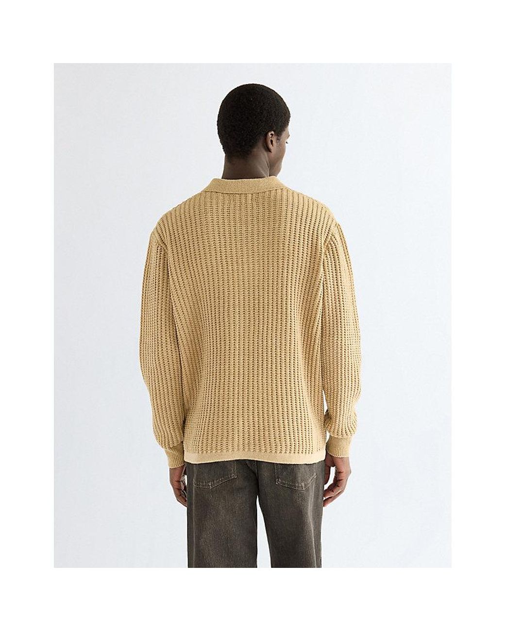 Wrangler Natural Relaxed Polo Sweater for men