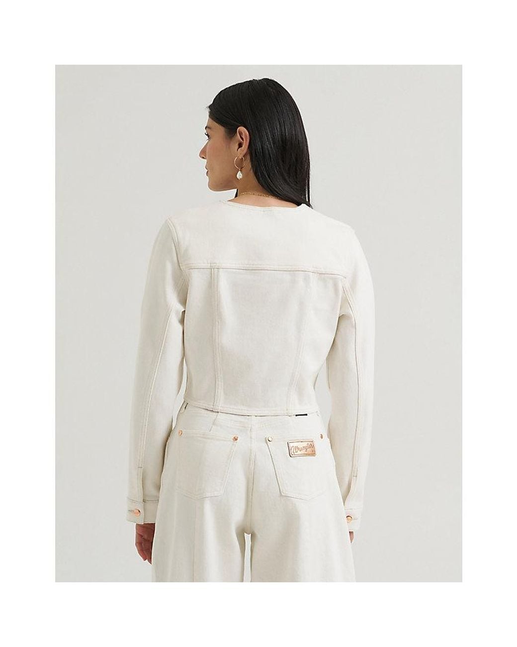 Wrangler Natural Lainey Wilson X Pleated Tour Denim Top