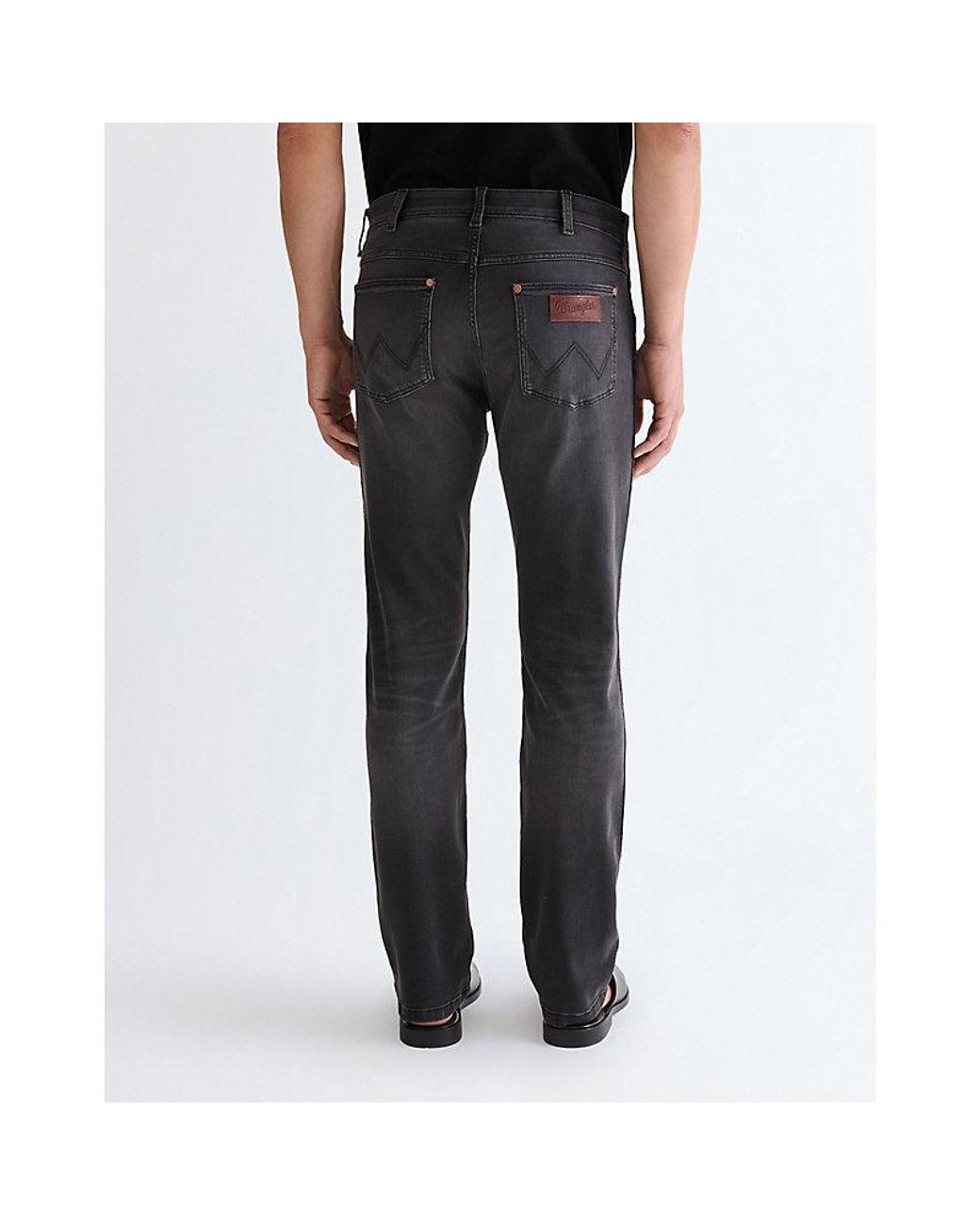 Wrangler Black Greensboro Straight High Stretch Jean Size 29 X32 for men