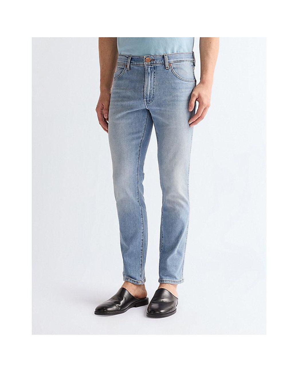 Wrangler Blue Larston Slim Tapered Toughlite Low Stretch Jean Size 28 X32 for men