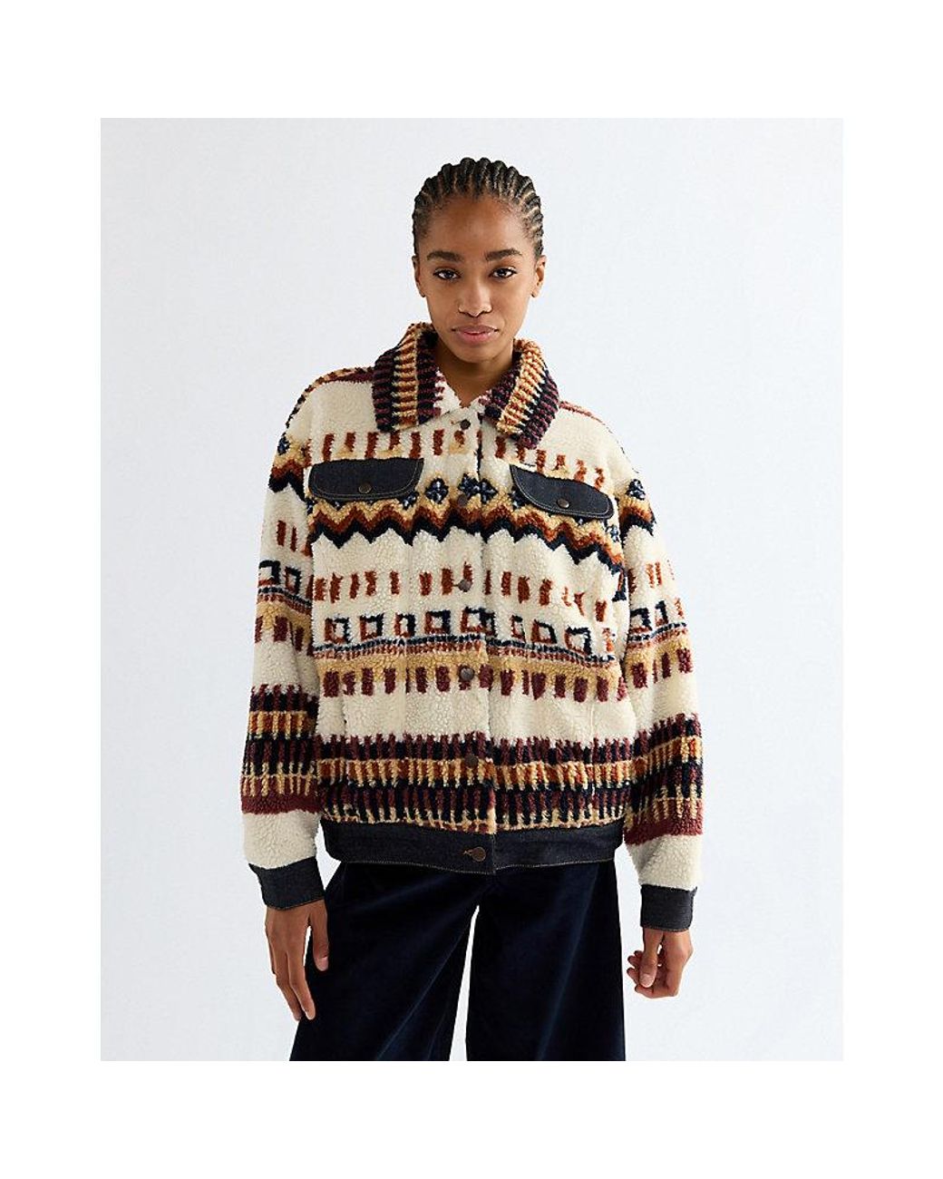 Wrangler Black Relaxed Sherpa Trucker Jacket