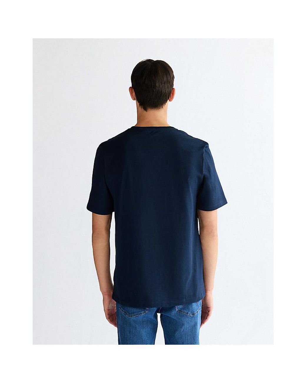 Wrangler Blue Regular Frame Logo Tee for men