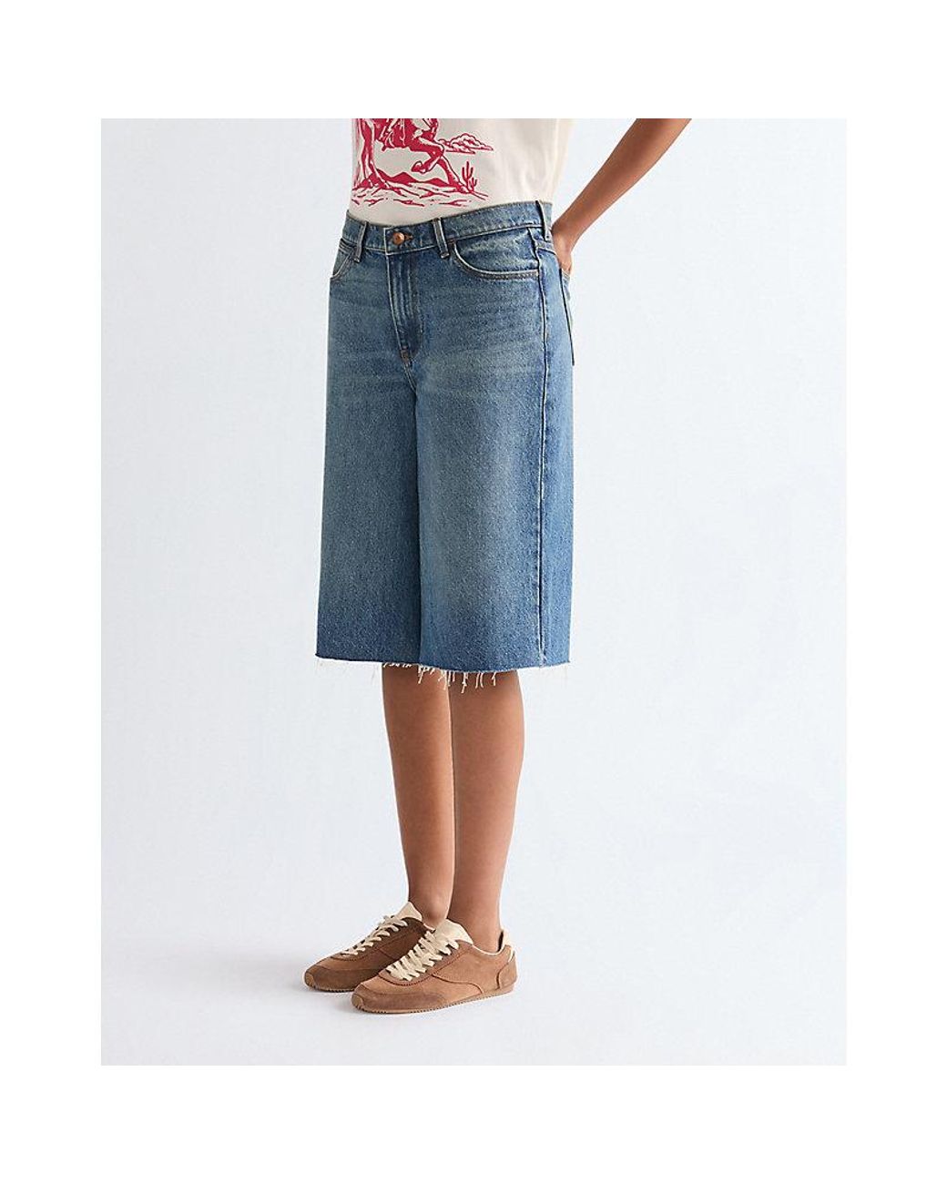 Wrangler Blue Low Rise Loose Jort