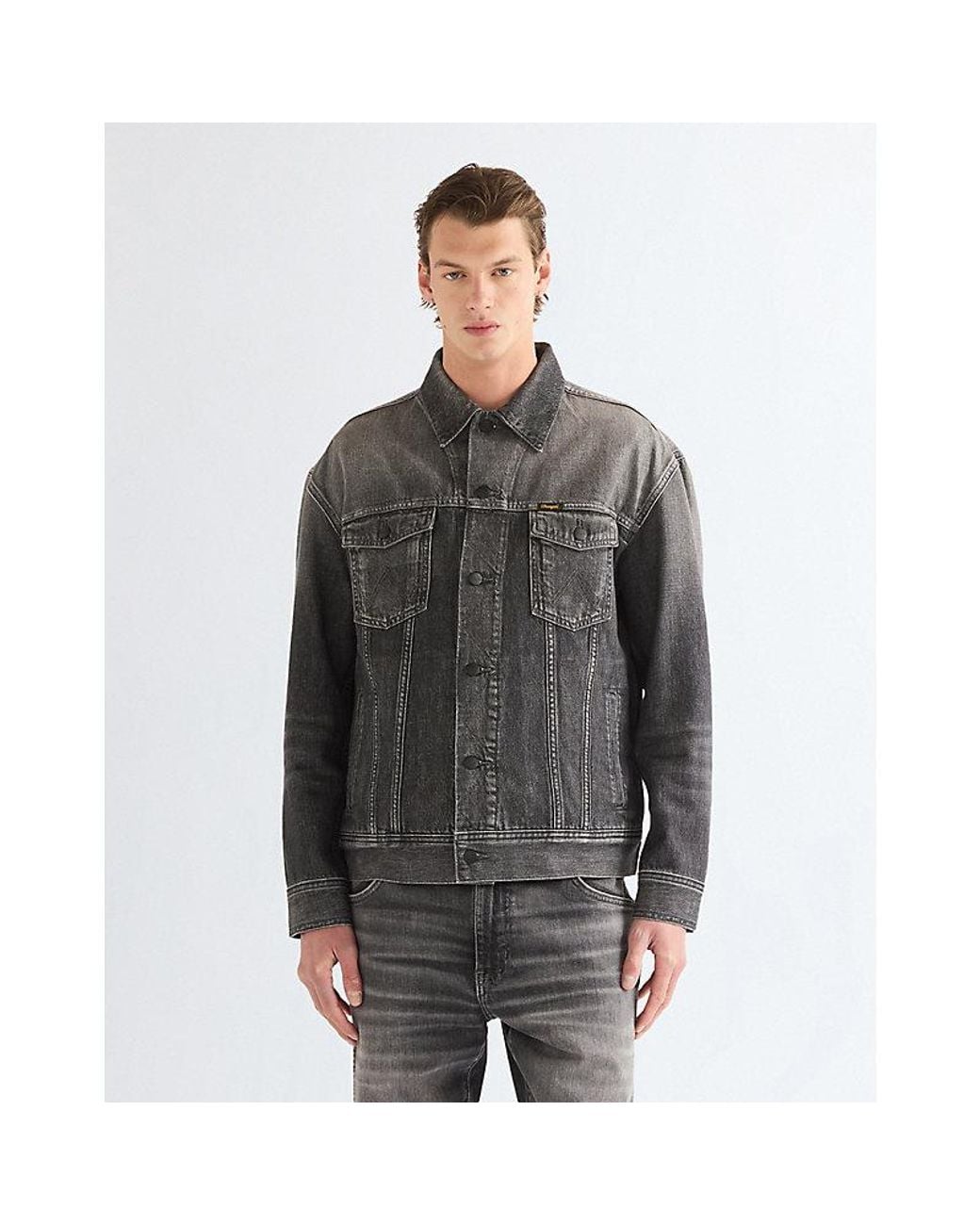 Wrangler Gray Relaxed Anti Fit Toughlite Trucker Jacket for men