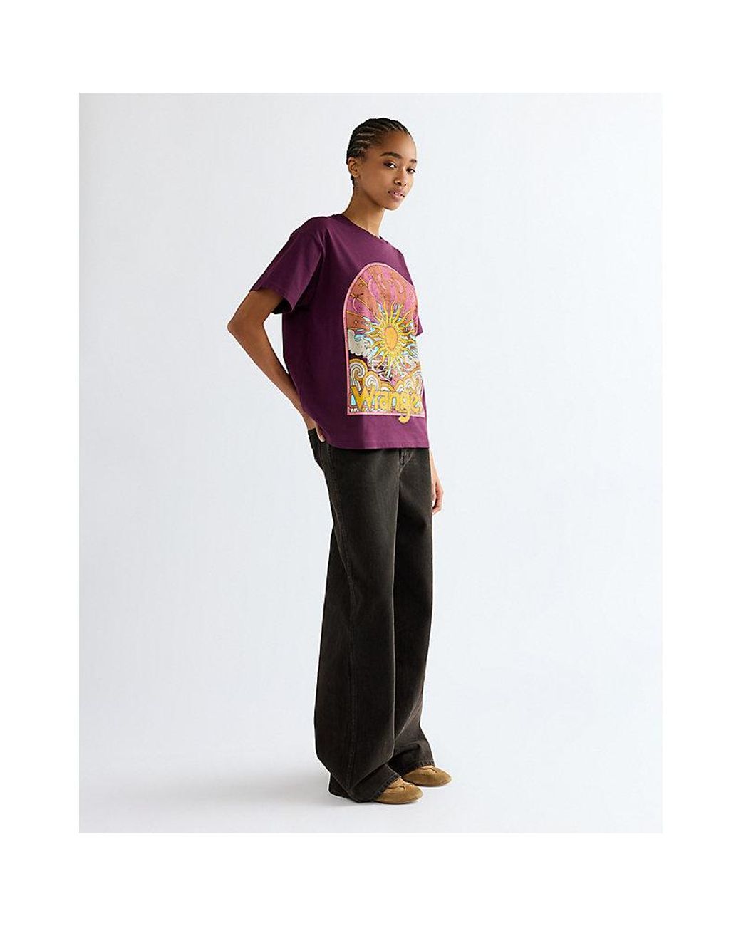 Wrangler Purple Relaxed Girlfriend Tee