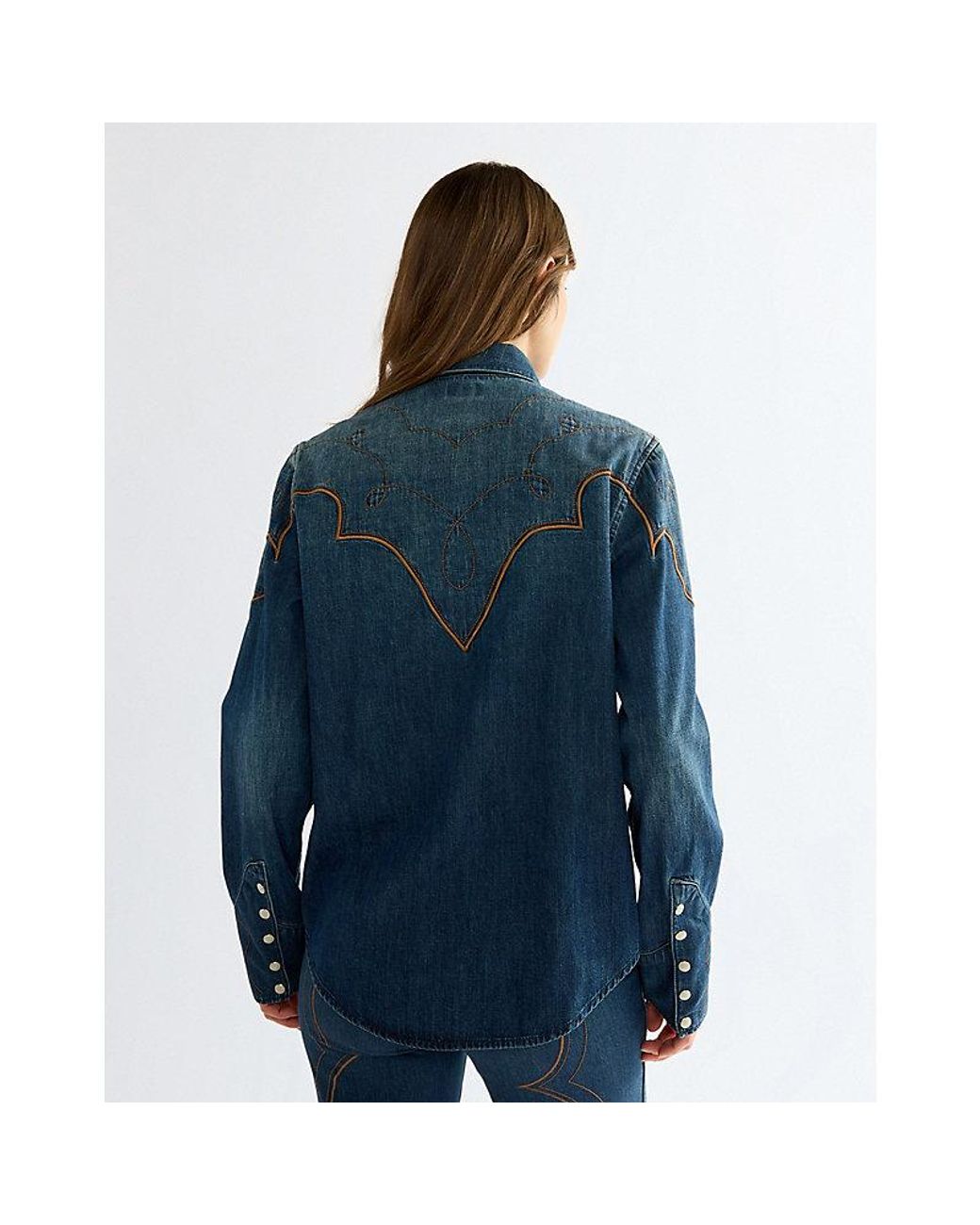 Wrangler Blue Regular Western Yoke Shirt