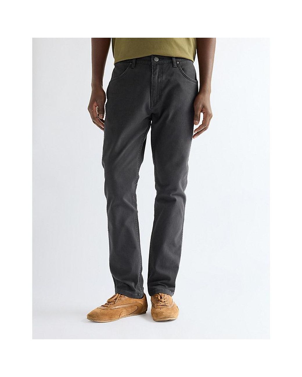 Wrangler Black Larston Slim Tapered Trousers Size 28 X32 for men