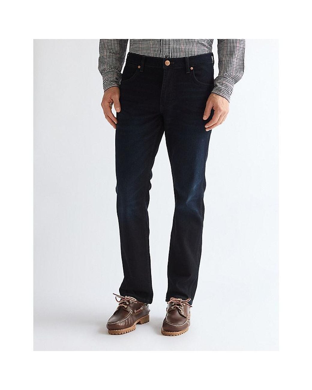 Wrangler Blue Greensboro Straight Low Stretch Jean Size 29 X32 for men