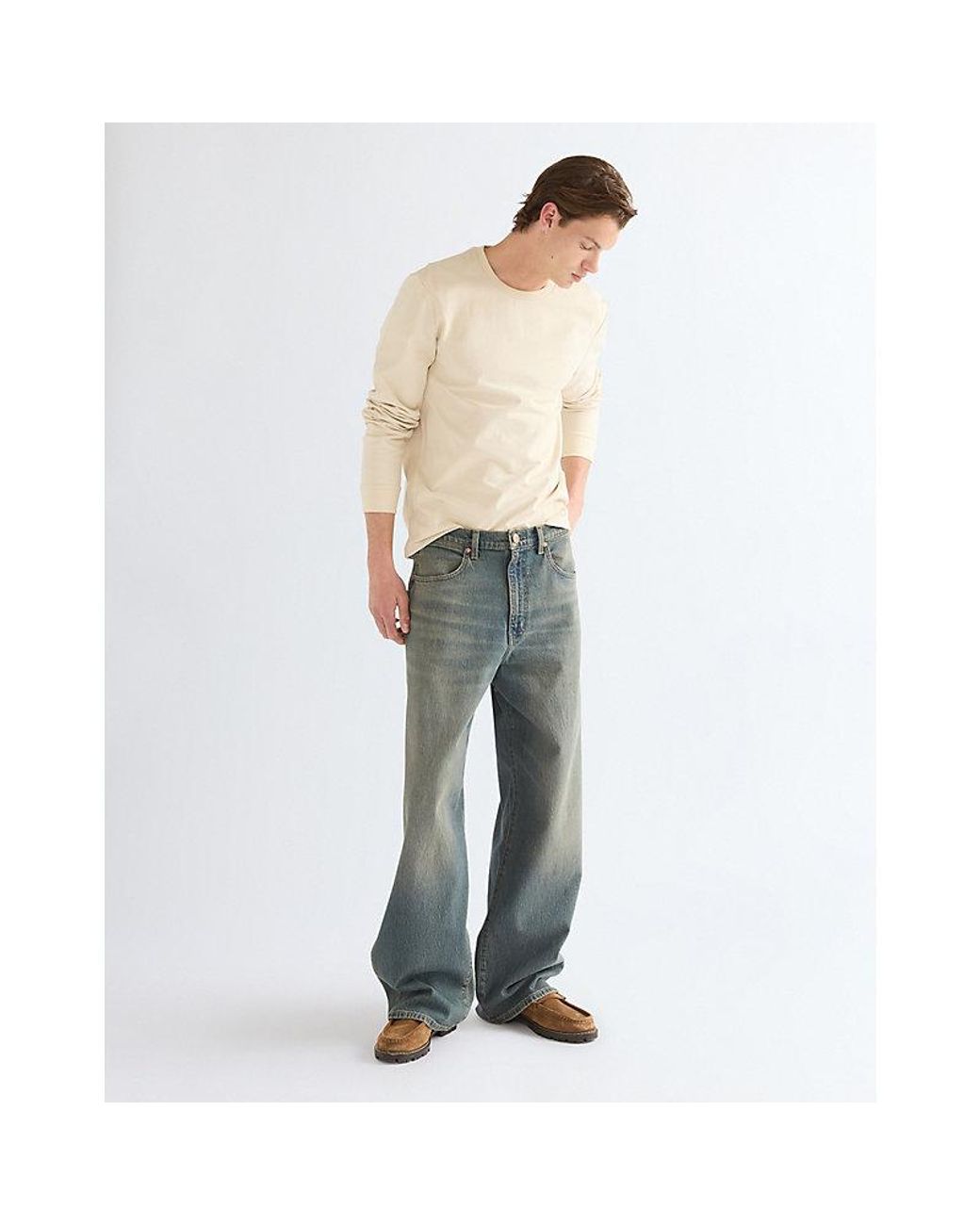 Wrangler Natural Regular Long Sleeve Tee for men