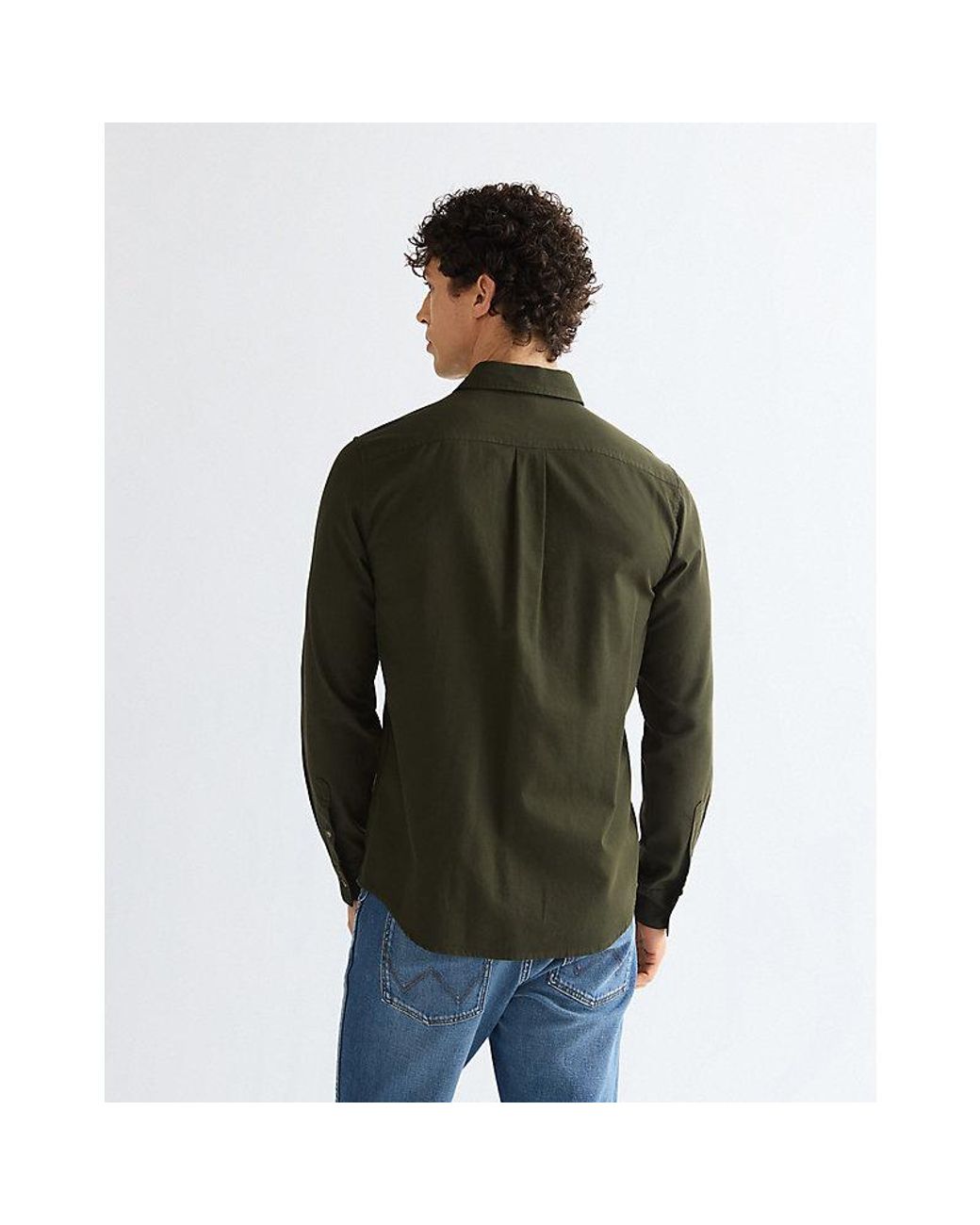 Wrangler Green Regular One Pocket Shirt for men