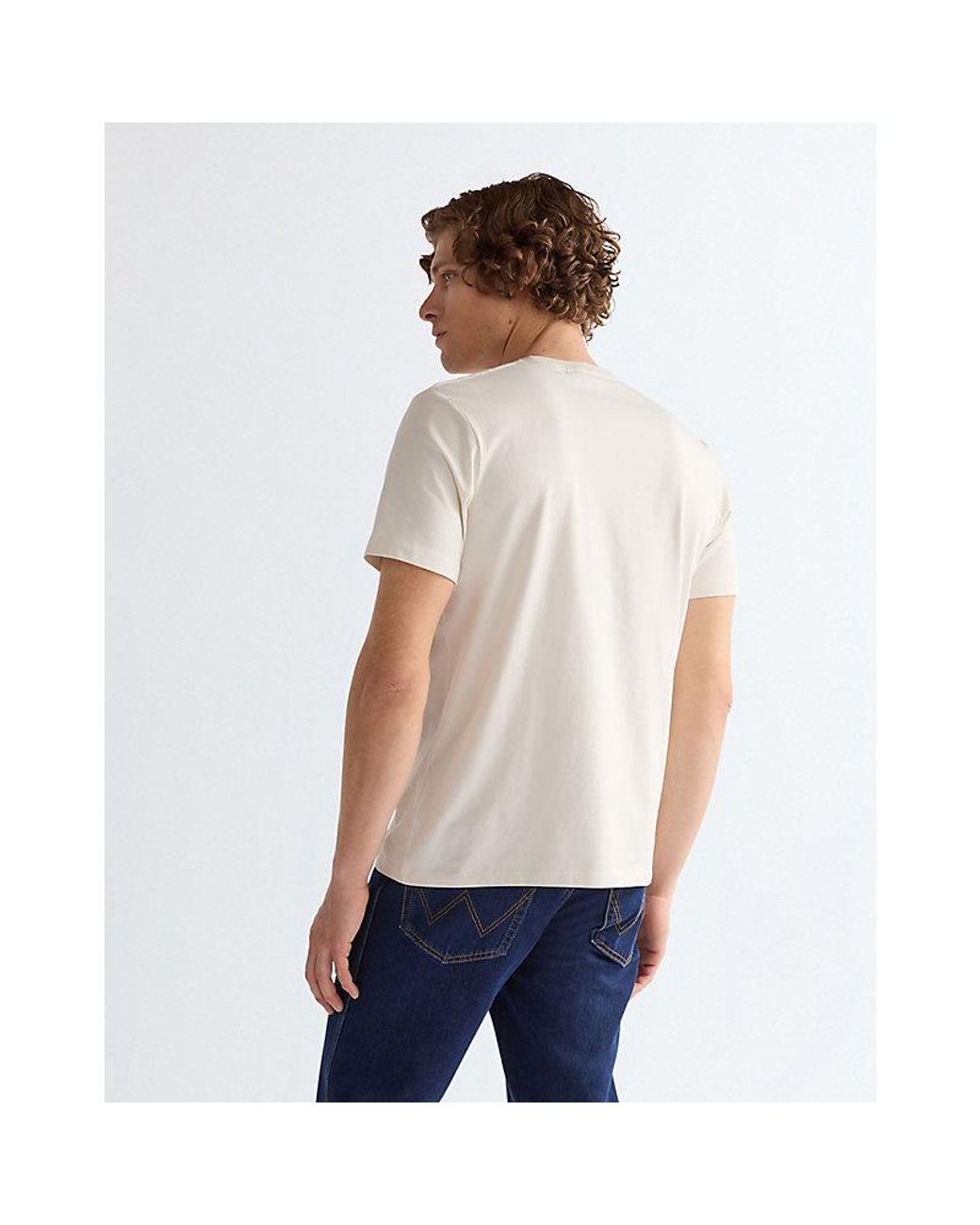 Wrangler White Regular Sign Off Tee for men
