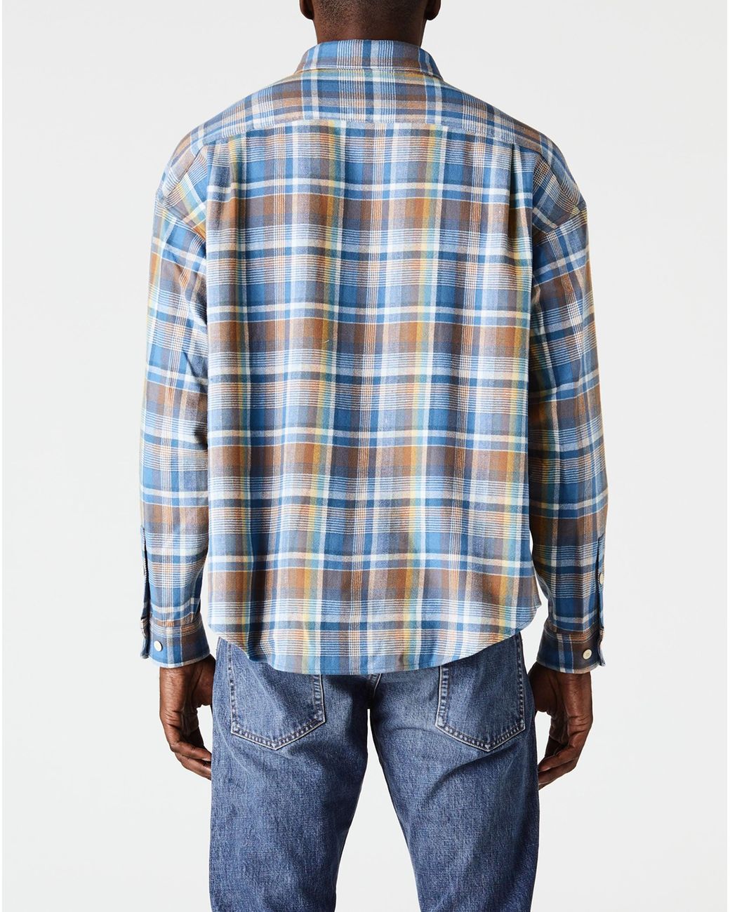 Visvim Frontier Check Shirt in Blue for Men | Lyst