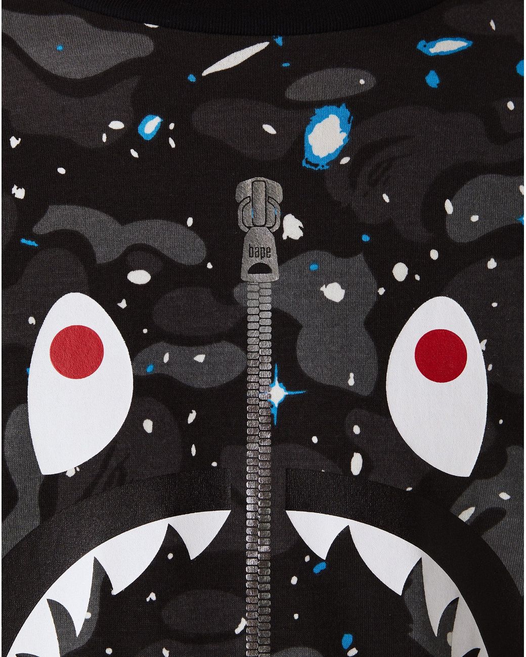 A Bathing Ape Space Camo Shark Long Sleeve T-shirt in Gray for Men | Lyst